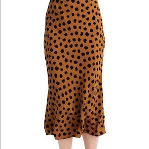 Spotted Animal Print Madewell Skirt